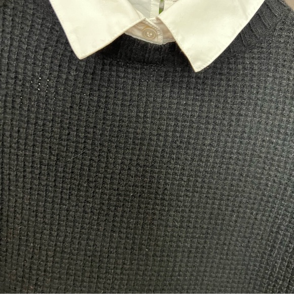 Veronica Beard Mixed Media Sweater Wool Cashmere Waffle Knit Sz M DIY *Holes - Picture 9 of 16